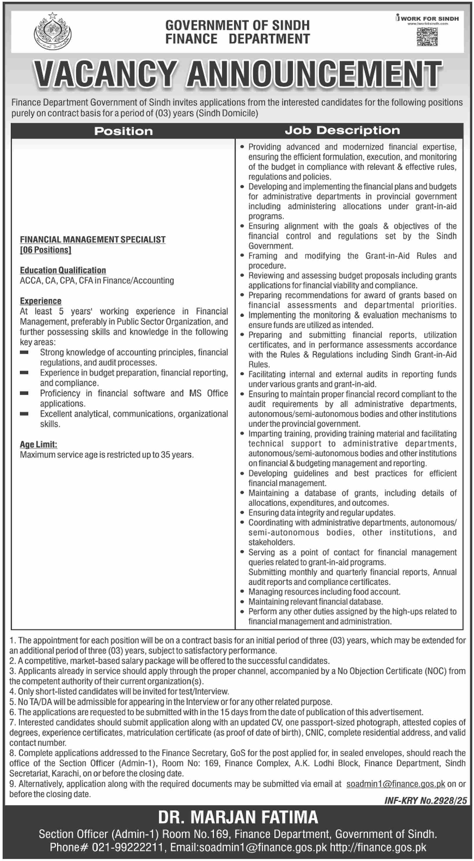 Jobs in Finance Department